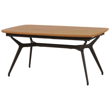 Table à manger extensible 160/240 x 90 cm piétement métal noir - Le Dépôt Bailleul