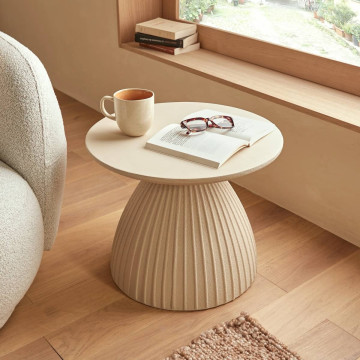 Table basse Fylis D50 cm magnésie ivoire Atmosphera - Le Dépôt Bailleul