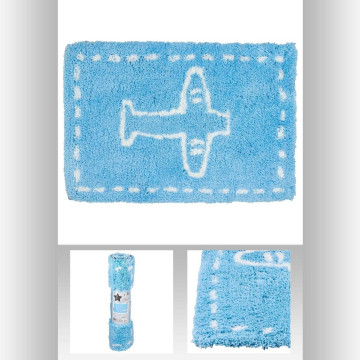 Tapis bleu microfibre pour une chambre enfant - Le Dépôt Bailleul