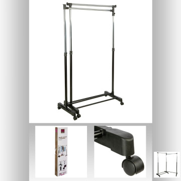 Double portant à vêtements avec barre pivotante - Le Depot Bailleul.