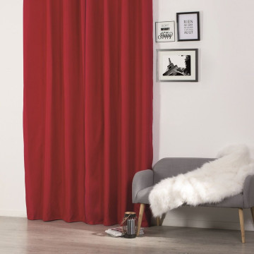 Rideau isolant dimensions 140x260cm coloris rouge -Le Depot Bailleul.