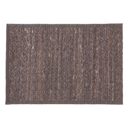 Tapis en bambou typha 120x170cm coloris gris foncé- Le Depot Bailleul.