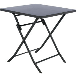Table carrée Greensboro noir graphite - Le Dépôt Bailleul