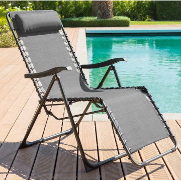 Fauteuil extérieur Hespéride Silos gris anthracite - Le Dépôt Bailleul