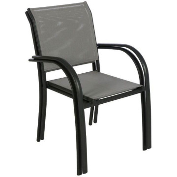 Fauteuil empilable Hespéride galet/graphite - Le Dépôt Bailleul