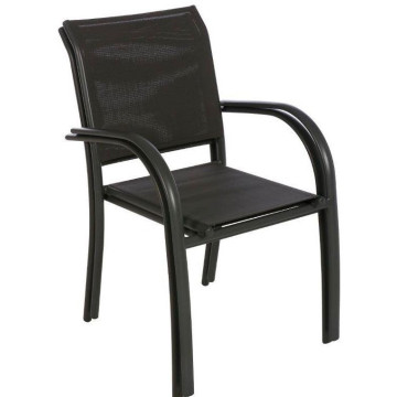 Fauteuil empilable Hespéride anthracite/graphite - Le Dépôt Bailleul