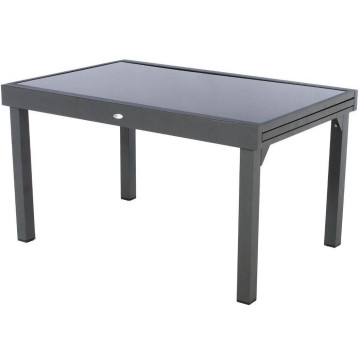 Table piazza extensible gris anthracite & graphite - Le Dépôt Bailleul