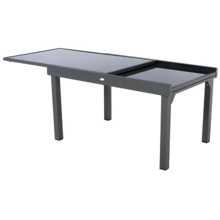 Table piazza extensible gris anthracite & graphite - Le Dépôt Bailleul