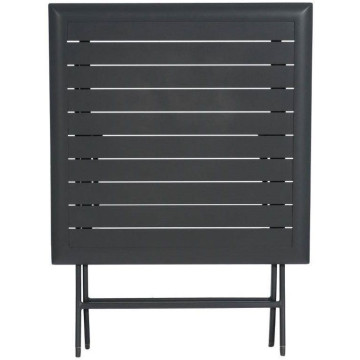 Table aluminium pliante Azua 2 personnes graphite - Le Dépôt Bailleul