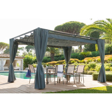 Toile coloris ardoise tonnelle rectangulaire Palmeira - Dépôt Bailleul