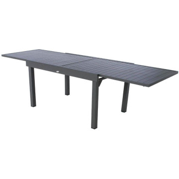 Table rectangulaire extensible noir 10 places Piazza - Dépôt Bailleul