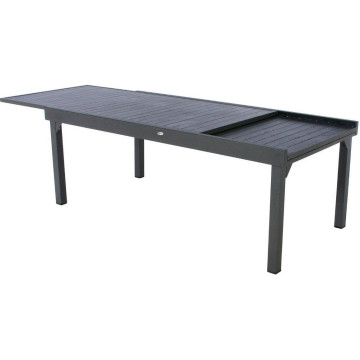 Table rectangulaire extensible noir 12 places Piazza - Dépôt Bailleul
